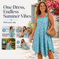 ✨🛍️Nouveauté – Robe longue sans manches à imprimé marguerites – Confort respirant et ambiance vacances décontractée 🍃