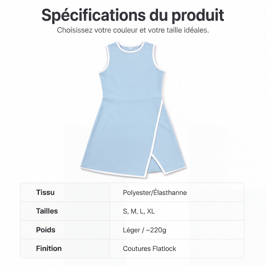 🎾-50 % DE RÉDUCTION ! ✨Robe de tennis légère : fraîcheur et coupe confortable et ajustée ! 🌬️