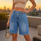 Short bermuda en jean décontracté pour femme