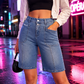 Short bermuda en jean décontracté pour femme