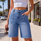 Short bermuda en jean décontracté pour femme