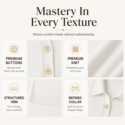 Pull en maille élégant à col à revers pour femme
