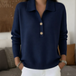 Pull en maille élégant à col à revers pour femme
