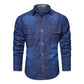 Chemise en Jean à Manches Longues Décontractée pour Homme