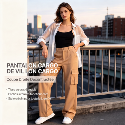 🍃Pantalons cargo décontractés unis à multiples poches