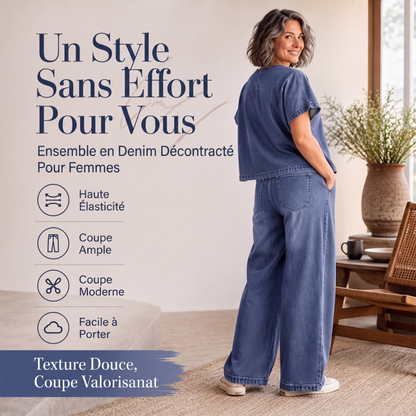 Jean droit coupé décontracté pour femme