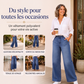 Jean droit coupé décontracté pour femme