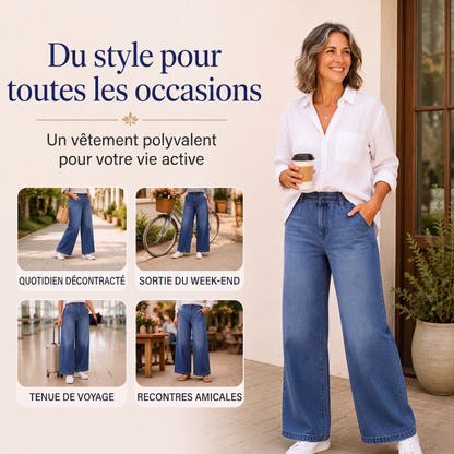 Jean droit coupé décontracté pour femme