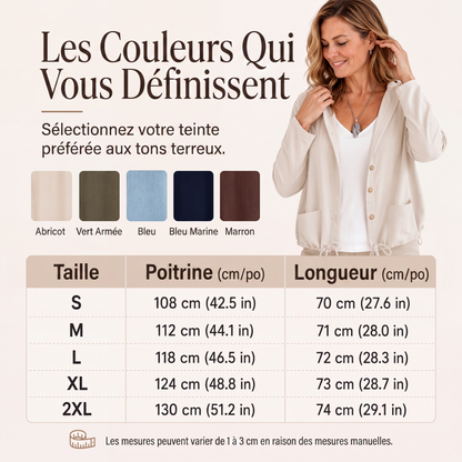 Veste à capuche décontractée pour femme avec ourlet à cordon de serrage