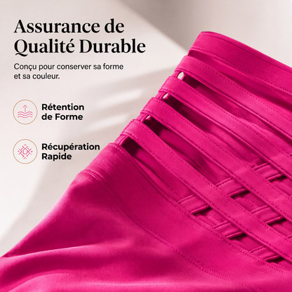 Pantalon large décontracté à taille haute pour femme