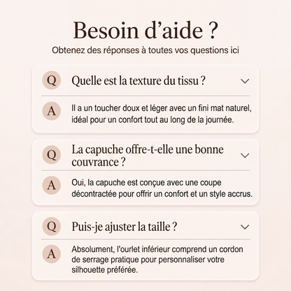 Veste à capuche décontractée pour femme avec ourlet à cordon de serrage