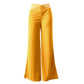 Pantalon large décontracté à taille haute pour femme