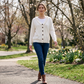 Cardigan en maille à col volanté pour femme