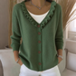 Cardigan en maille à col volanté pour femme