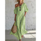 Robe longue rayée à une épaule pour femme