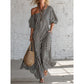 Robe longue rayée à une épaule pour femme