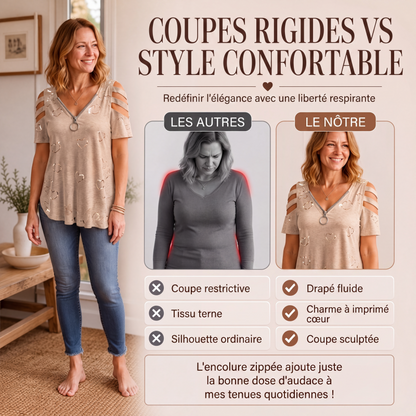 T-shirt à épaules dénudées pour femme