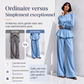 Ensemble élégant pour femme : haut à manches bouffantes et pantalon large