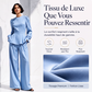 Ensemble élégant pour femme : haut à manches bouffantes et pantalon large