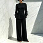 Ensemble élégant pour femme : haut à manches bouffantes et pantalon large