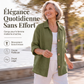 Chemise boutonnée oversize rétro pour femme
