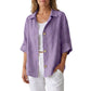 Chemise boutonnée oversize rétro pour femme
