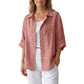 Chemise boutonnée oversize rétro pour femme