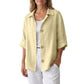 Chemise boutonnée oversize rétro pour femme