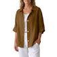 Chemise boutonnée oversize rétro pour femme