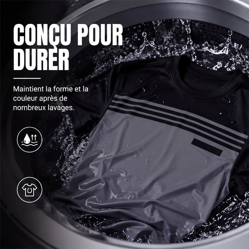 T-shirt décontracté pour homme à col rond et manches courtes avec imprimé