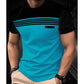T-shirt décontracté pour homme à col rond et manches courtes avec imprimé