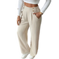 Pantalon taille haute large pour femmes