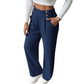 Pantalon taille haute large pour femmes