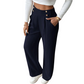 Pantalon taille haute large pour femmes