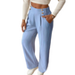 Pantalon taille haute large pour femmes
