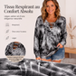 Haut pour femme à col V, à lacets et imprimé tie-dye