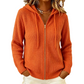 Cardigan en tricot zippé à capuche pour femme