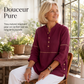 Haut col montant demi-boutonné pour femme, style décontracté et facile à porter