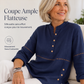 Haut col montant demi-boutonné pour femme, style décontracté et facile à porter
