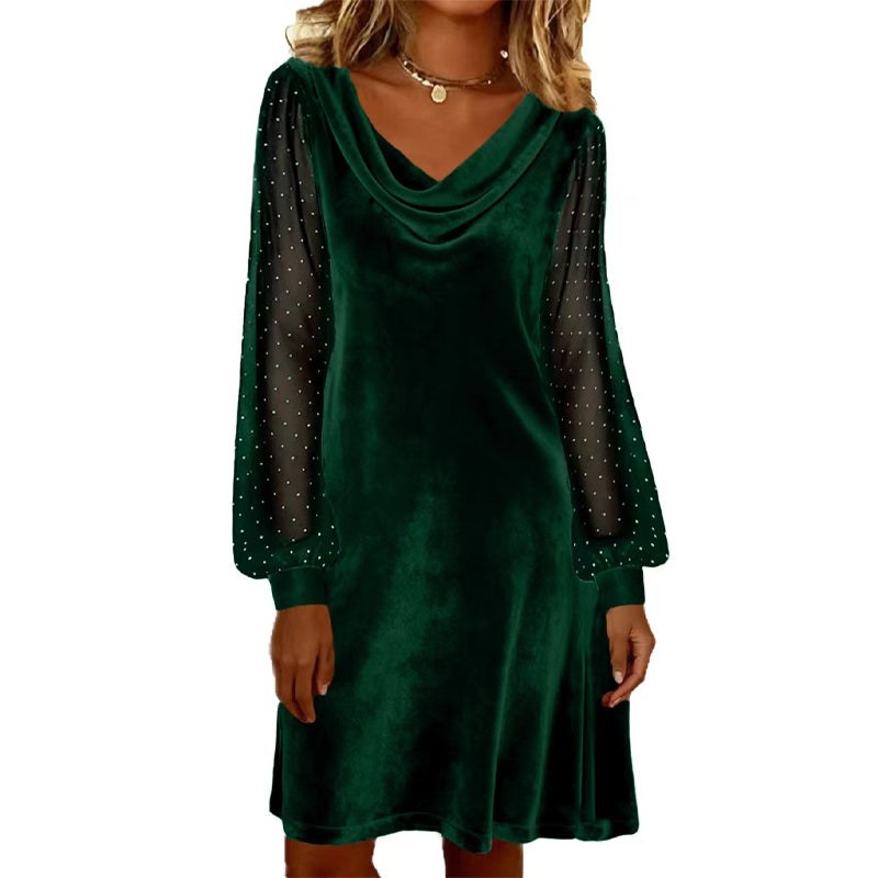 Robe fourreau élégante à col bénitier longueur genou pour femme