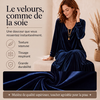 Robe longue élégante à manches longues pour femme