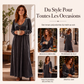 Robe longue élégante à manches longues pour femme