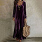 Robe longue élégante à manches longues pour femme