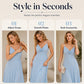Robe longue élégante à fines bretelles pour femme