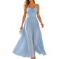 Robe longue élégante à fines bretelles pour femme