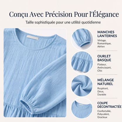 Top babydoll décontracté et ample pour femme