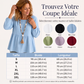 Top babydoll décontracté et ample pour femme