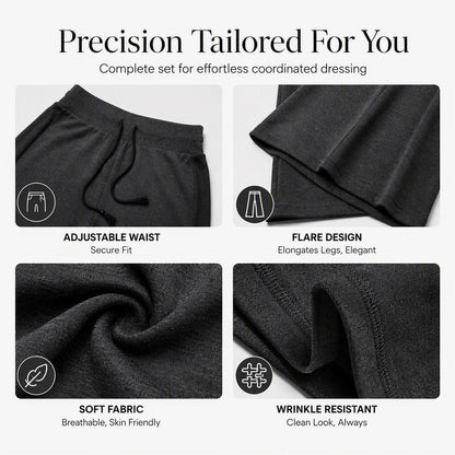 🌸Promotion exceptionnelle : 50 % de réduction👖Pantalon évasé taille haute pour femme