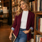 ☀️🧥Nouveautés - Cardigan-blazer épuré : tombé fluide et style polyvalent, du bureau à la soirée
