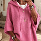 Pull-over en maille à capuche et cordon de serrage pour femme